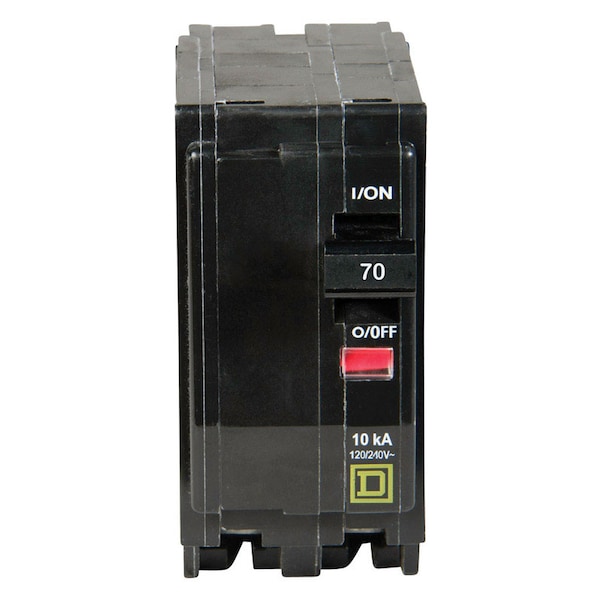 Square D Miniature Circuit Breaker, QO Series, 70A, 2 Pole, 120/240V AC, 10kA at 120/240V AC QO270CP - main
